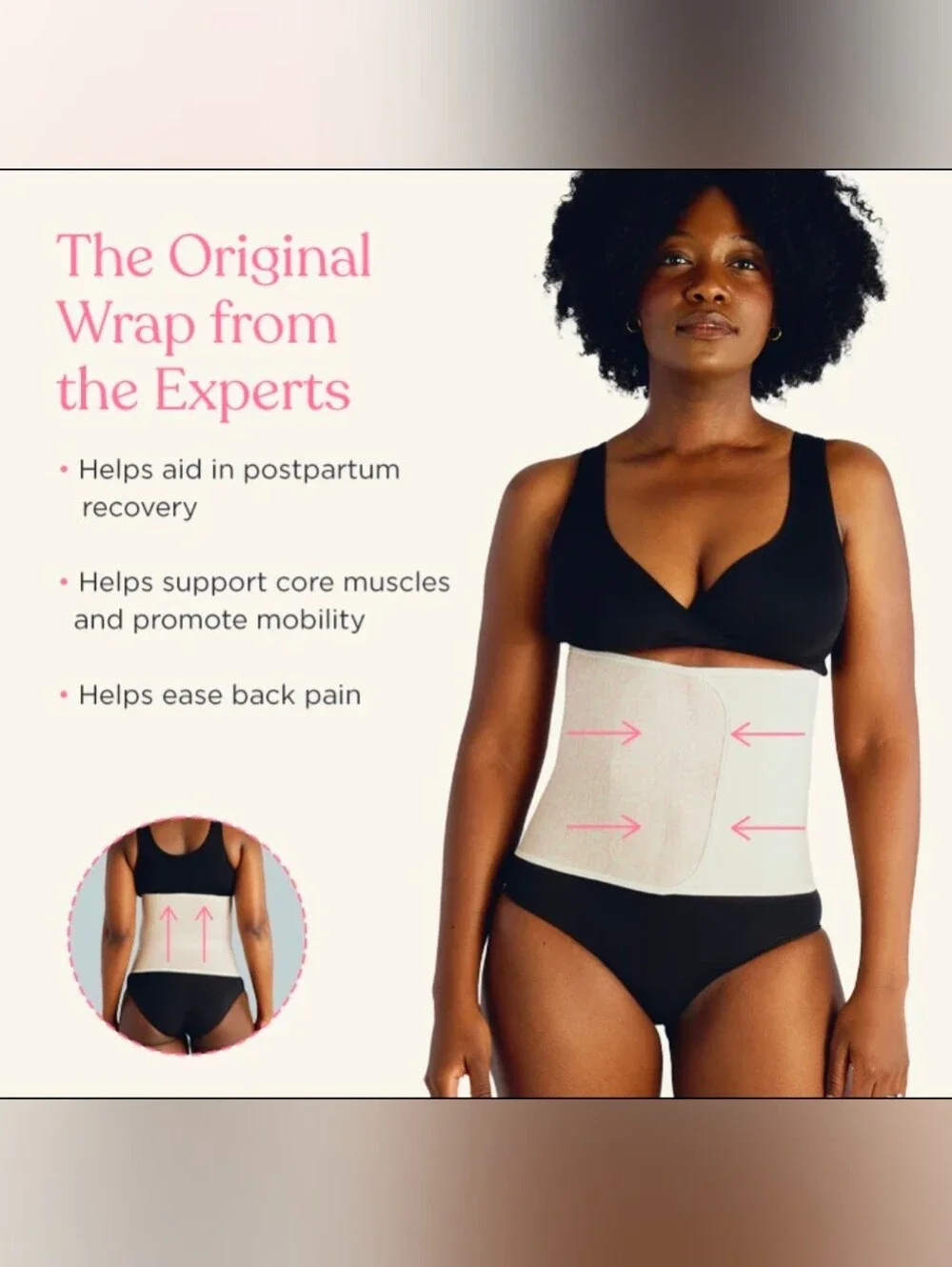 Belly Bandit Original Belly Wrap Belt in Cream M